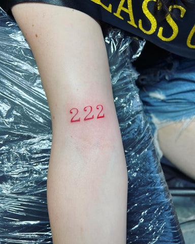222 Tattoo red